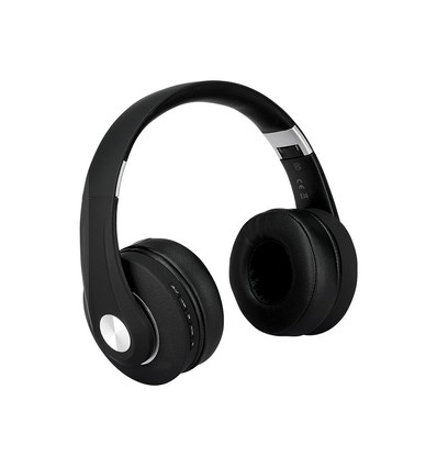 Bluetooth trådlösa hörlurar, svart - 500mAh batteri, upp till 12 timmars speltid, vikbar design, AUX/Micro SD-ingång