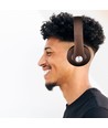 Trådlösa Bluetooth-hörlurar med justerbar bygel - 12 timmars speltid, brun