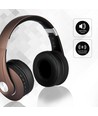 Trådlösa Bluetooth-hörlurar med justerbar bygel - 12 timmars speltid, brun