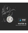 5W Ø8,15cm LED downlight - Brandhämmande, Samsung LED chip, IP65, dimbar, Hål: Ø5,7 cm, Mått: Ø8,15 cm