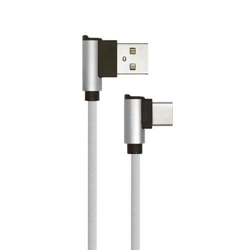 1M Typ-C USB-kabel L-Typ - Grå (Diamond Serien)