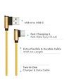 1M USB-kabel Typ-C - Guld (Diamond Serie)