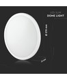 12W LED Slim Dome Lampa - Sensor, Samsung Chip, 6400K