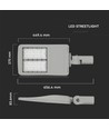 100W LED gatubelysning - 140lm/W, 14.000lm, Samsung LED chip, grå, utomhus
