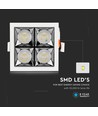 16W Samsung Chip LED downlight - Fyrkantig, RA90, Hål: 8,5 x 8,5 cm, Mått: 9,3 x 9,3 cm