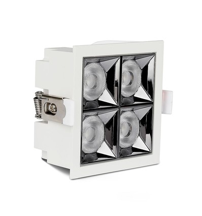 16W Fyrkantig LED panel för inbyggnad RA90 - Samsung LED chip, Hål: 8,5 x 8,5 cm, Mått: 9,3 x 9,3 cm