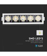 20W LED downlight med Samsung chip, RA90 - 12°, 5700K, Hål: 20x4,5 cm, Mått: 20,7x5,4 cm