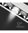 20W LED downlight med Samsung chip, RA90 - 12°, 5700K, Hål: 20x4,5 cm, Mått: 20,7x5,4 cm