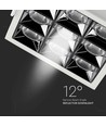 36W Samsung LED panel för inbyggnad, RA90 - Kvadratisk, 2880lm, Hål: 120x120mm, Reflector SMD Downlight