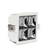 16W kvadratisk LED downlight - Samsung LED chip, 38°, vit kant, kallvit