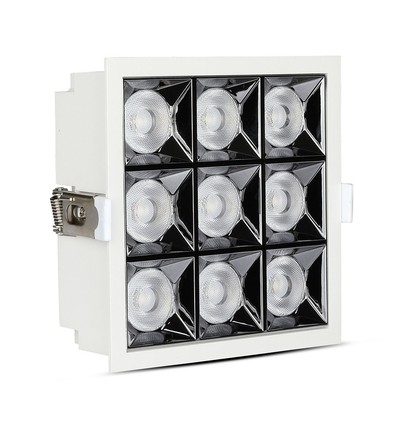 36W kvadratisk LED infällnadspanel - Samsung LED chip, RA90, 38°, Hål: 120x120 mm