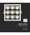 36W kvadratisk LED infällnadspanel - Samsung LED chip, RA90, 38°, Hål: 120x120 mm