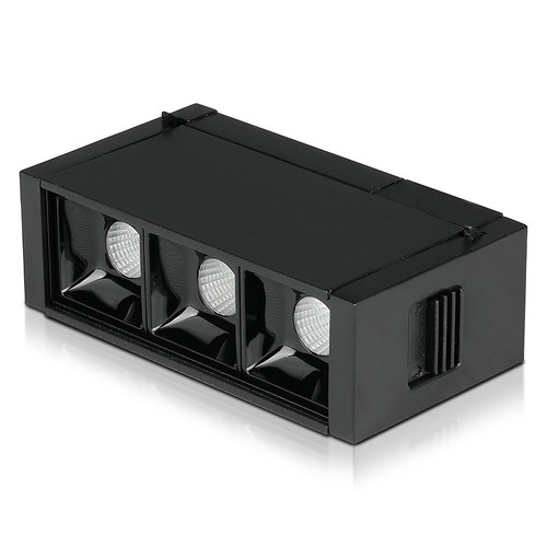 3*1W LED Magnetiskt Linjärt Spotljus 3000K - Svart, IP20, 24V