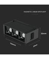 3*1W LED Magnetiskt Linjärt Spotljus 3000K - Svart, IP20, 24V
