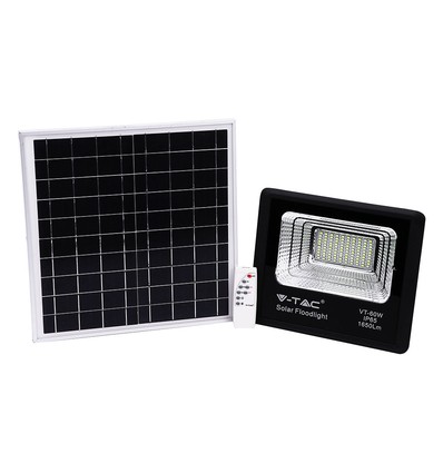 20W Solpanel - LED strålkastare, 6000K