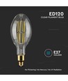 ED120 glödlampa 24W E27 - klart glas, 6400K, koltråd, 160lm/watt