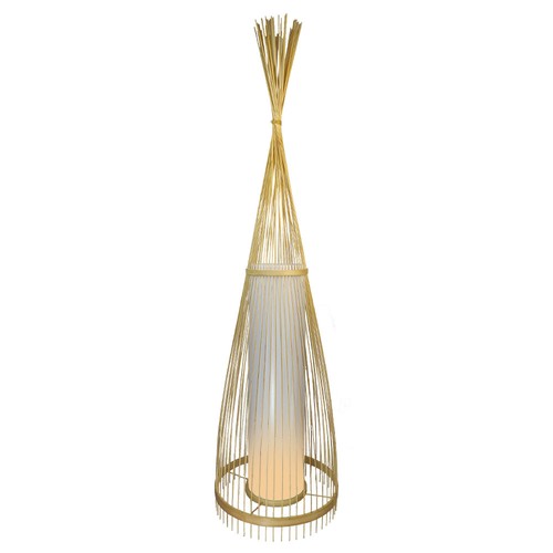 Trägolvlampa E27 - Rattan Lampskärm, Ø400*1000mm.