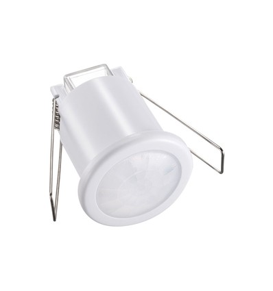 PIR taksensor för inbyggnad, 360° - Vit, 400W LED, 8m räckvidd, IP20