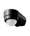 Sensor för husknut, svart, rörelsesensor - justerbar, hörnmontering, IP65 (max:600W LED)