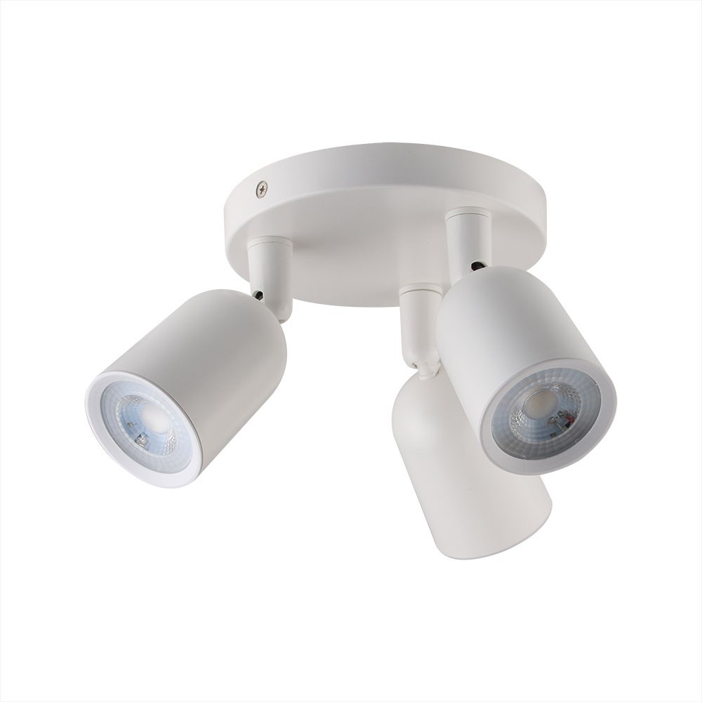 Trevags Vagglampa / Taklampa Gu10 Vit