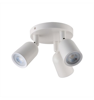 Trevägs Vägglampa / Taklampa, GU10 - vit