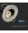 GU10 Downlight - Brandsäker, Twist och lås, Tjockt hölje, Nickel