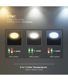 20W LED taklampa - Samsung LED chip, 3-i-1 CCT, IP65 vattentät, bulkhead