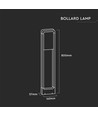 10W LED pollarlykta - Samsung-chip, 6400K, IP65, svart hus