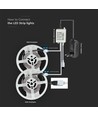 10m 4,8W/m RGB strip-set - 12V DC, IP20, inkl. fjärrkontroll och strömförsörjning (2x5m)