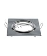 GU10 infälld spot, fyrkantig - Satin nickel, IP20, 2-pack