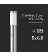 110cm trädgårdslampa med PIR sensor - Rostfritt stål, E27 sockel, IP44 utomhus, satin nickel finish