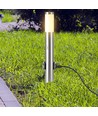 Pollarlykta - Rostfritt Stål (60 cm), PIR-sensor, Sockel, IP44, Satin Nickel.