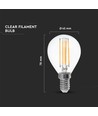 P45 LED-lampa 6W E14 - Klarglas, 2700K