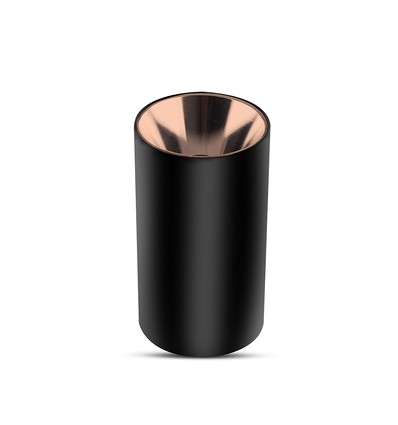 GU10 utanpåliggande spot, rund - Svart och roséguld, aluminium, max 35W, utan ljuskälla