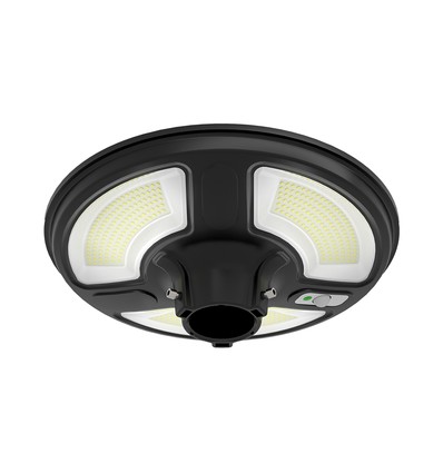 10W LED Solcells Rund Trädgårdslampa - Sensor RF Kontroll, 6500K, IP65.