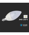 5,5W LED kronljus E14 - Glödlampa, Samsung Chip, 6400K, Dimbar.