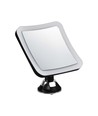 3,2W LED spegel med 10x förstoring - Batteridriven, 360° rotation, IP44, svart, sugkopp, kallvit