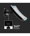 3,2W LED spegel med 10x förstoring - Batteridriven, 360° rotation, IP44, svart, sugkopp, kallvit