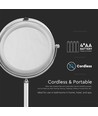 3W LED kosmetikspegel med ljus - 7 tum, 1X och 3X förstoring, 360° rotation, batteridriven, kromfinish