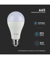 A65 LED-lampa 17W E27 - Plast, Samsung-chip, 4000K, Dimbar