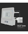 10W LED-strålkastare med sensor - Vit, Samsung LED-chip