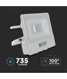 10W LED-strålkastare med sensor - Vit, Samsung LED-chip