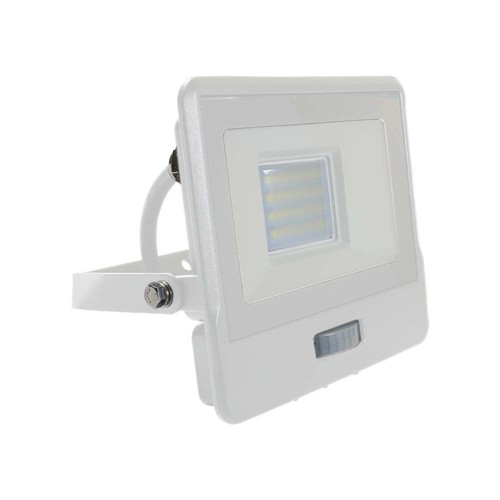 20W LED strålkastare med sensor, Samsung LED chip - 4000K, vit, IP65, PIR sensor, utomhus