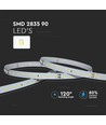 5m 4W/m LED strip, RA90 - 24V, 200lm/W, 90 LED per meter, IP20 inomhus