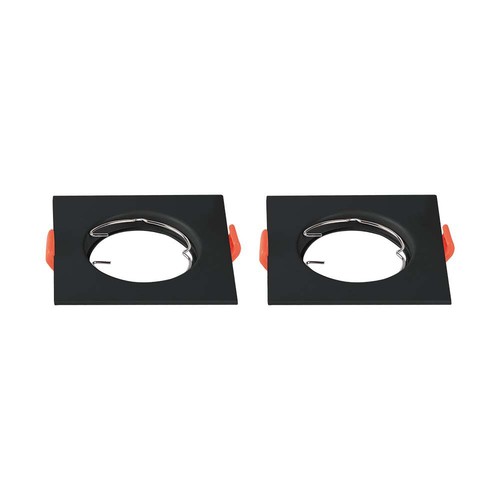 2-pack GU10/MR16 downlight - Utan ljuskälla, Svart, Hål: Ø6,1cm Mått: 8,1x8,1cm