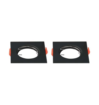 2-pack GU10/MR16 downlight - Utan ljuskälla, Svart, Hål: Ø6,1cm Mått: 8,1x8,1cm