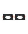 2-pack GU10/MR16 downlight - Utan ljuskälla, Svart, Hål: Ø6,1cm Mått: 8,1x8,1cm
