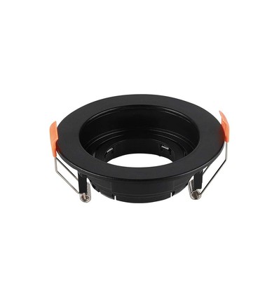 GU10 downlight - Rund, svart, PC-plast, inom-/utomhus, hål: Ø8,5 cm, mått: Ø10,2 cm