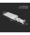 50W LED Gatlykta - Fotocellsensor, Samsung Chip, Adapter, 6500K, 100lm/W