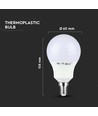 A60 lampa 8,5W E14 - Plast, Samsung chip, 4000K